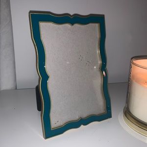Teal Frame with Gold Trim